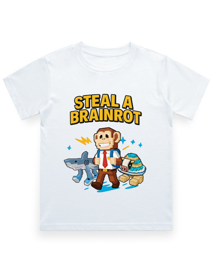 Steal a Brainrot Kids T-Shirt (Inspired with Italian Brainrot Characters)