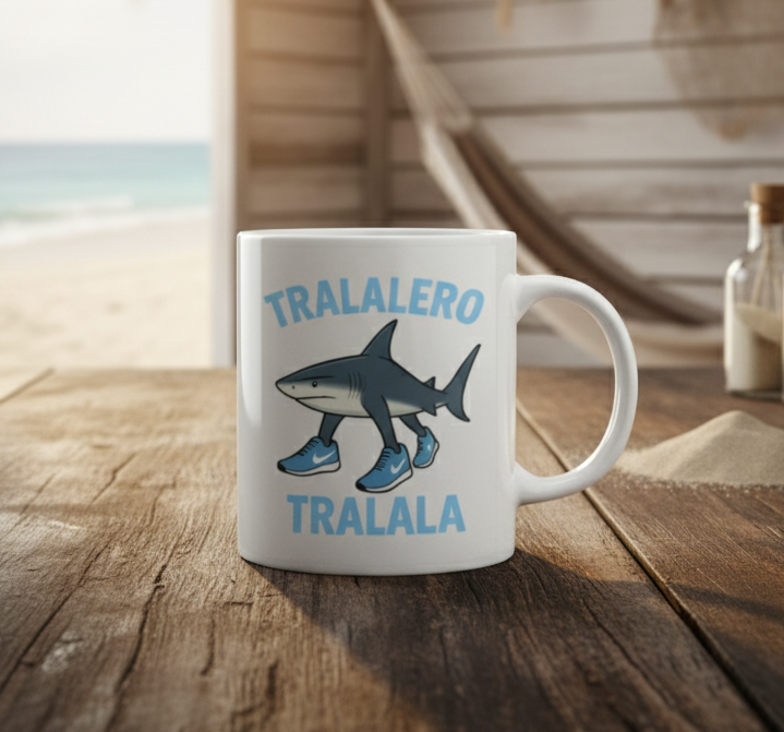 Italian Brainrot Coffee Mug (Tralalero Tralala)