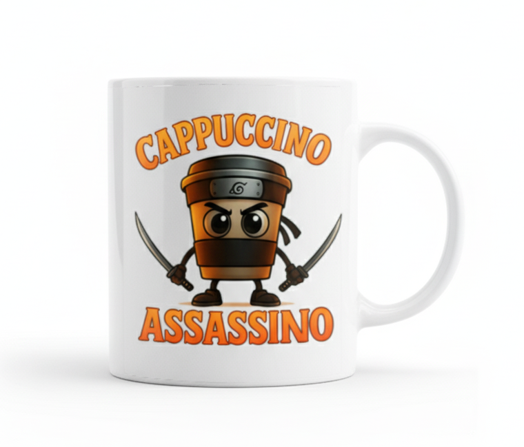 Italian Brainrot Coffee Mug (Cappuccino Assassino)